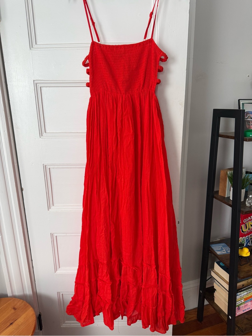 Lulu’s Red Smocked Maxi Dress